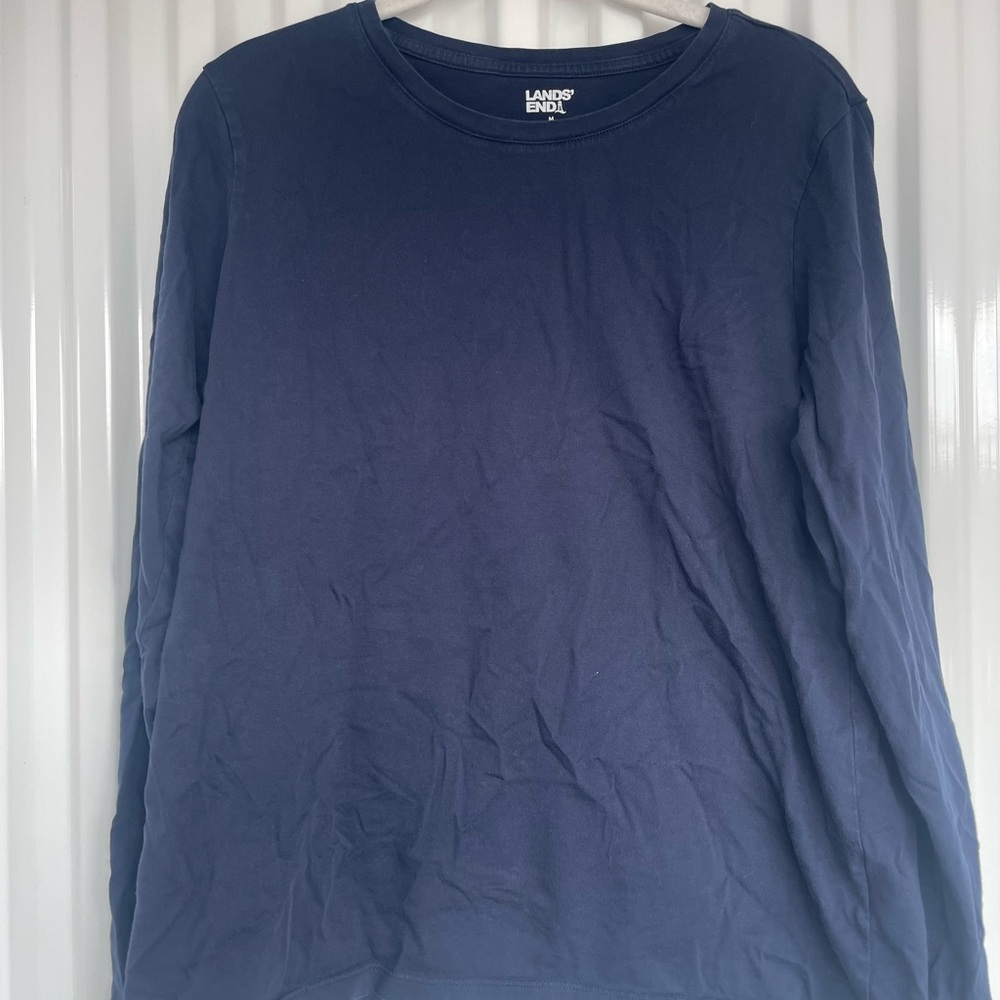 Lands' End Deep Blue Crew Neck Tee